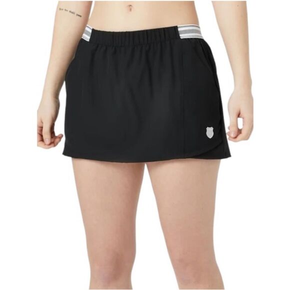 K-Swiss Black K-Core Woven Skort size Large - Picture 11 of 11